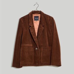 Madewell Corduroy Crop Dorset Blazer XS